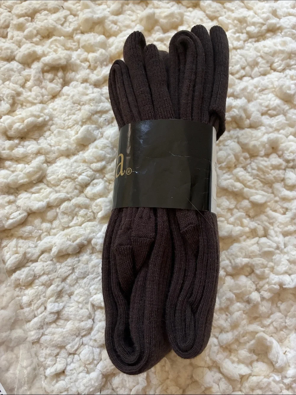 Viyella Women's Ribbed Socks in Dark Brown Knee Highs 2 Pairs